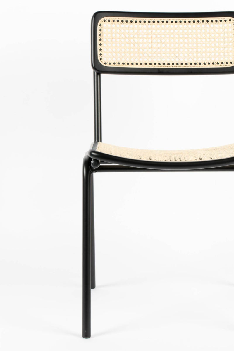 Stuhl Stapelstuhl JORT BLACK-NATURAL von ZUIVER