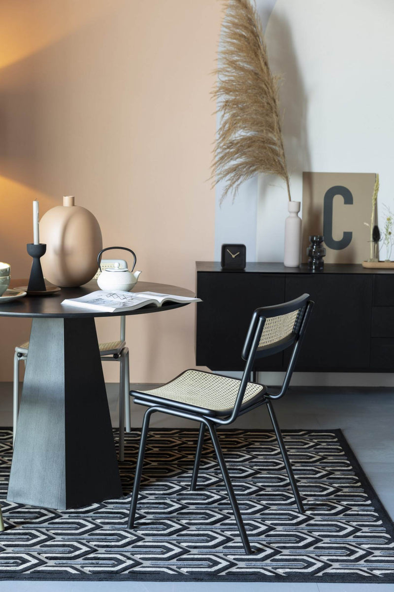 Stuhl Stapelstuhl JORT BLACK-NATURAL von ZUIVER
