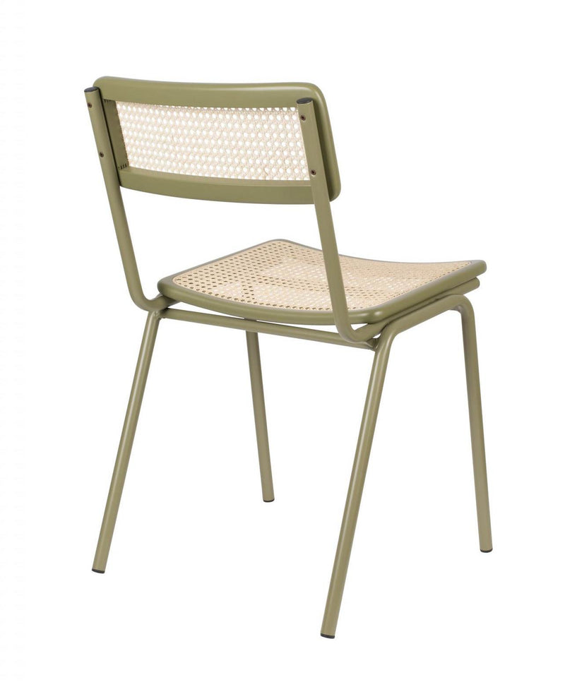 Stuhl Stapelstuhl JORT GREEN-NATURAL von ZUIVER