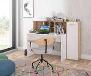Arbeitstisch Schreibtisch ERIADU Optik Artisan Eiche und Weiß Forte