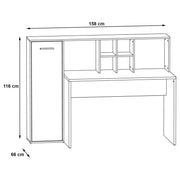 Arbeitstisch Schreibtisch ERIADU Optik Artisan Eiche und Weiß Forte