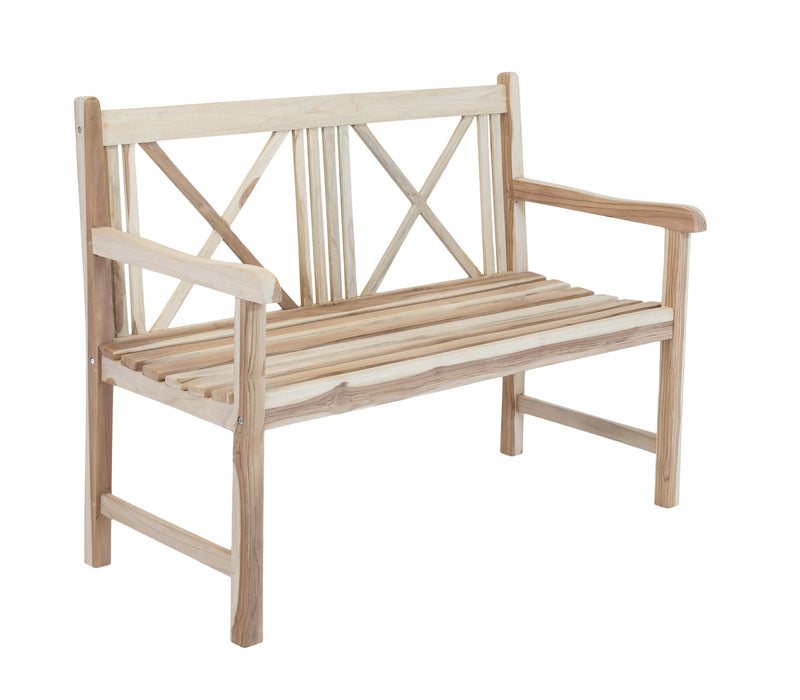Gartenbank Malmö 2-sitzig aus Teak mit Armlehnen