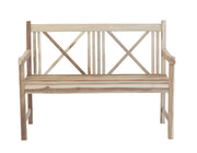 Gartenbank Malmö 2-sitzig aus Teak mit Armlehnen