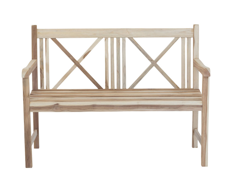 Gartenbank Malmö 2-sitzig aus Teak mit Armlehnen