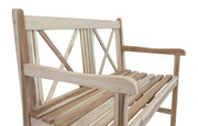Gartenbank Malmö 2-sitzig aus Teak mit Armlehnen