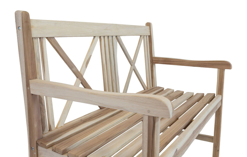 Gartenbank Malmö 2-sitzig aus Teak mit Armlehnen