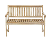 Teak Gartenbank Hemingway 2-sitzig mit Armlehne