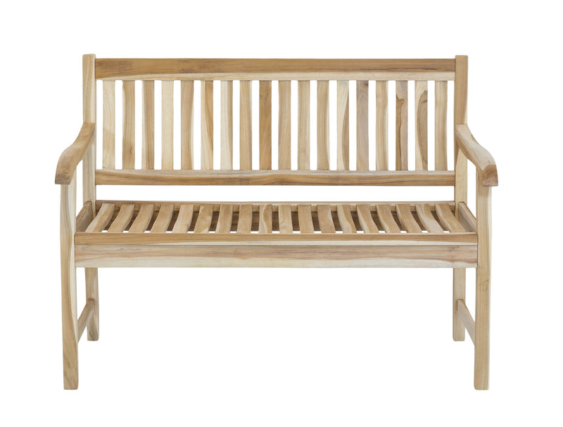 Teak Gartenbank Hemingway 2-sitzig mit Armlehne