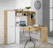 Arbeitstisch Schreibtisch ERIADOS Optik Artisan Eiche und Weiß Forte