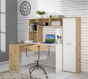 Arbeitstisch Schreibtisch ERIADOS Optik Artisan Eiche und Weiß Forte