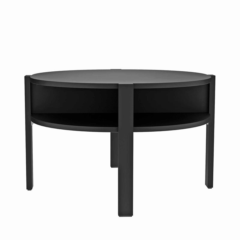 Couchtisch TOBAGO rund Ø 75 cm Schwarz matt von Forte