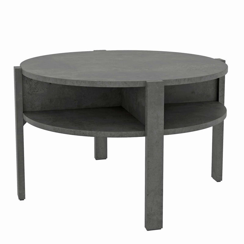 Couchtisch TOBAGO rund Ø 75 cm Betonoptik dunkelgrau von Forte