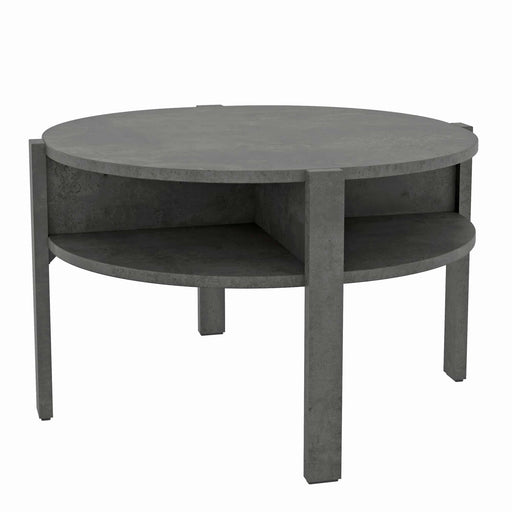 Couchtisch TOBAGO rund Ø 75 cm Betonoptik dunkelgrau von Forte