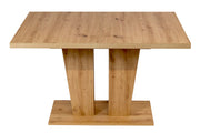 Esstisch VERONA Säulentisch 120 x 80 cm ausziehbar Artisan Eiche