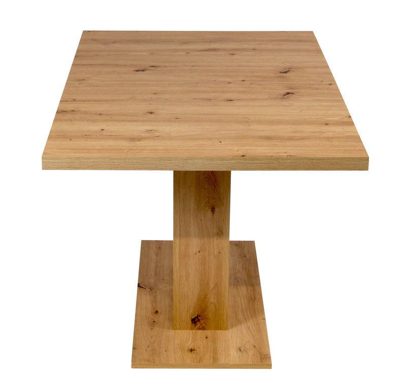 Esstisch VERONA Säulentisch 120 x 80 cm ausziehbar Artisan Eiche