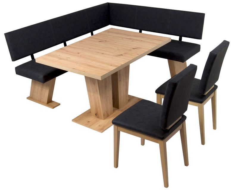 Esstisch VERONA Säulentisch 120 x 80 cm ausziehbar Artisan Eiche