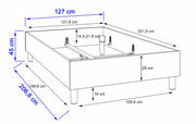 Bett Jugendbett CLARITUDO 120 x 200 cm Optik Dunkelgrau von Forte