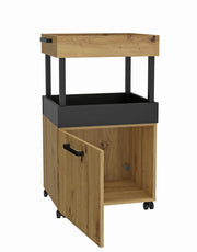 Rollwagen Barwagen HOME BAR 202 Optik Artisan / Eiche Schwarz Forte