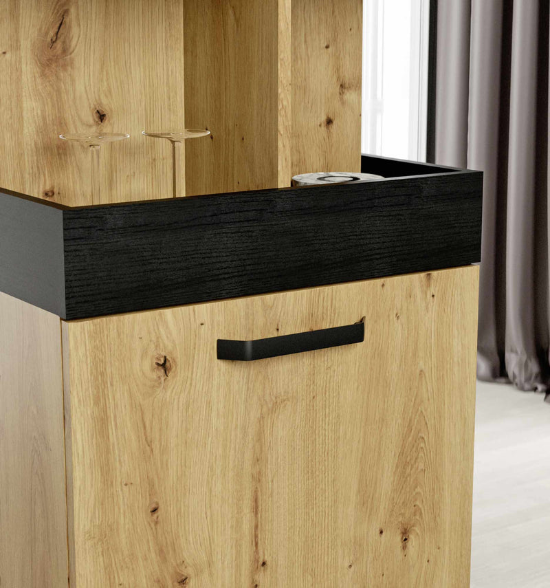 Servierwagen HOME BAR 203 Optik Artisan Eiche Schwarzeiche von Forte