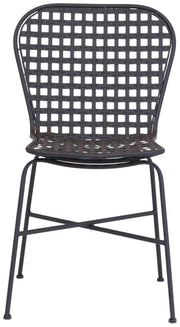 Metallstuhl Eisenstuhl VOLLATO 2er Set dunkelbran lackiert