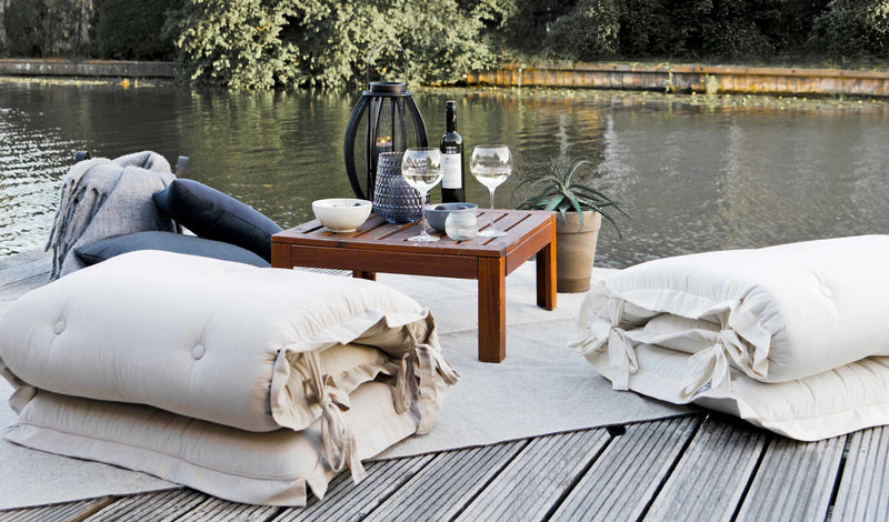 Outdoor-Polster Futonmatratze SIT and SLEEP OUT von Karup drei Farben