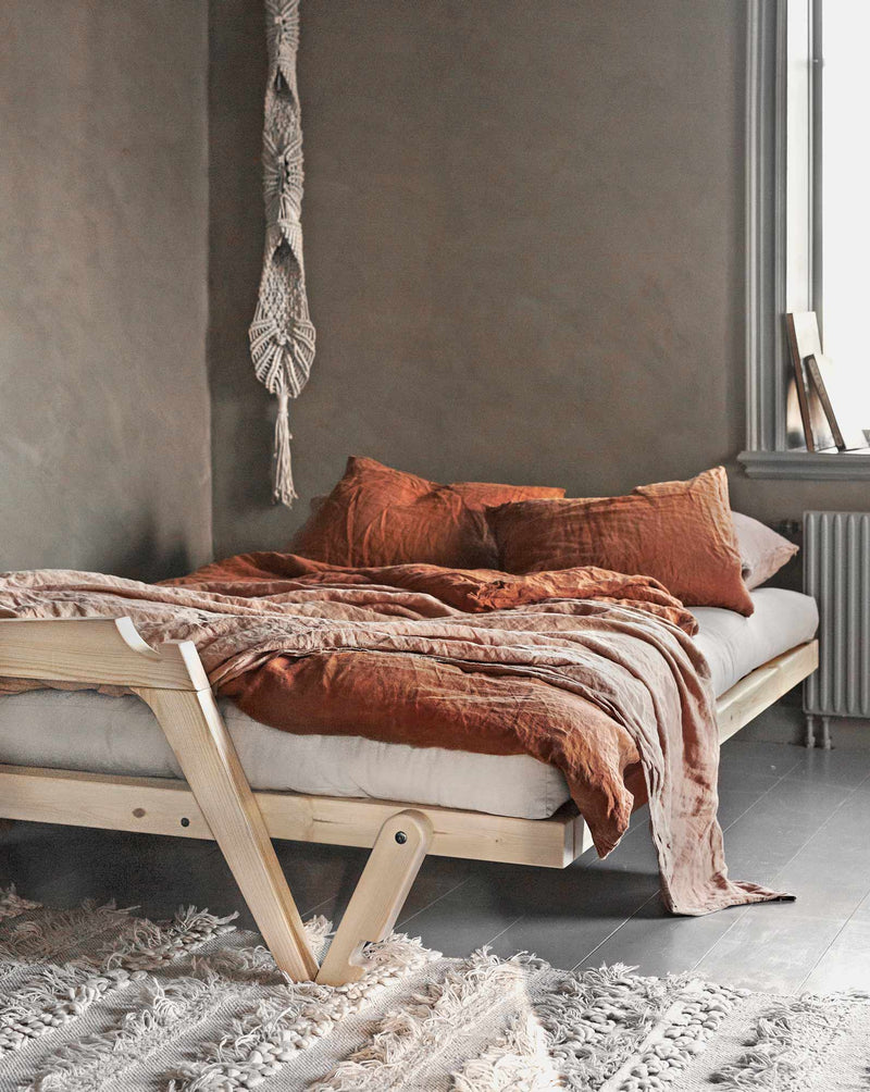 Sofabett Schlafsofa GRAB Gestell Kiefer mit klappbarer Rückenlehne