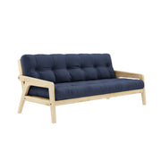 Sofabett Schlafsofa GRAB Gestell Kiefer mit klappbarer Rückenlehne