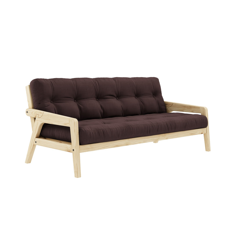 Sofabett Schlafsofa GRAB Gestell Kiefer mit klappbarer Rückenlehne