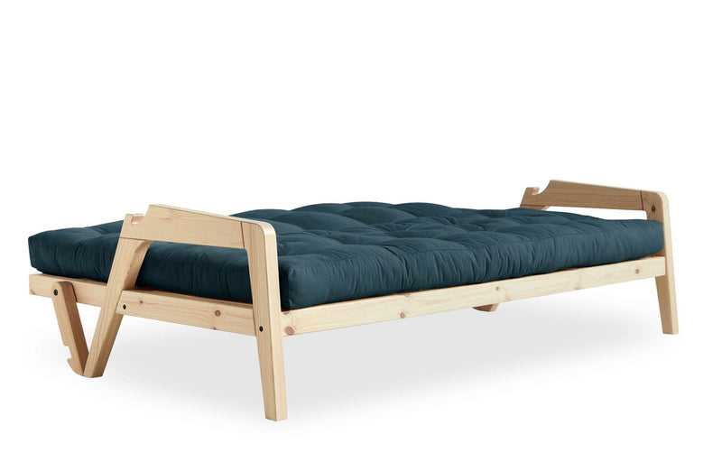 Sofabett Schlafsofa GRAB Gestell Kiefer mit klappbarer Rückenlehne