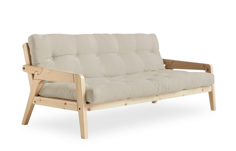 Sofabett Schlafsofa GRAB Gestell Kiefer mit klappbarer Rückenlehne