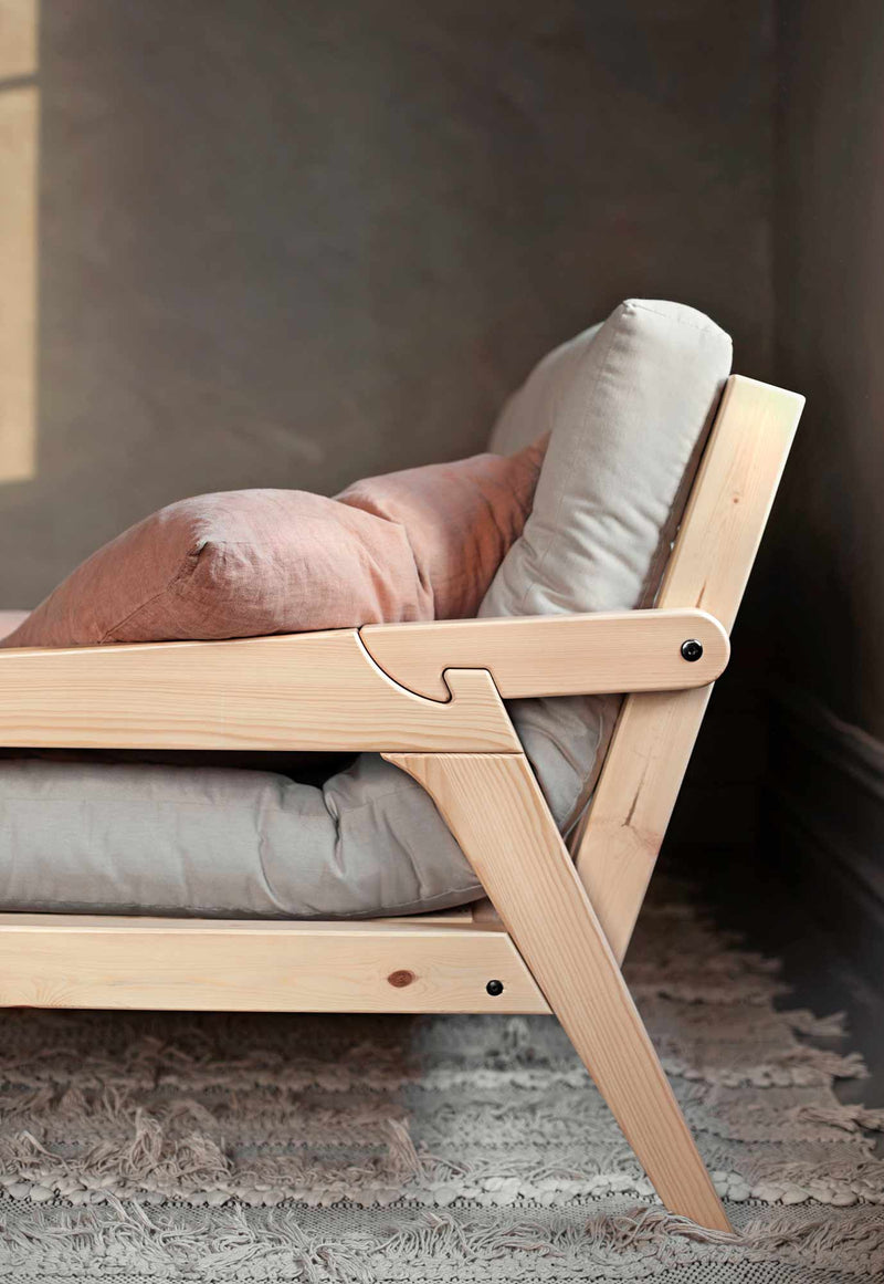 Sofabett Schlafsofa GRAB Gestell Kiefer mit klappbarer Rückenlehne