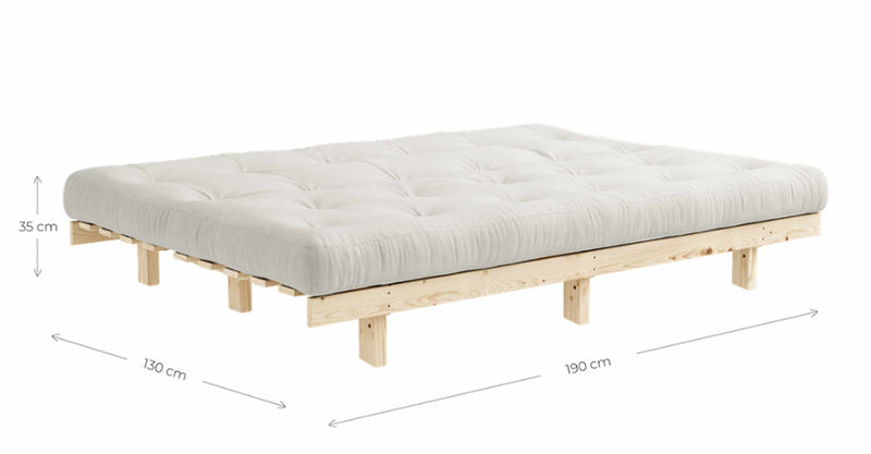 Klappcouch LEAN Funktionssofa Sofa Kiefer massiv unbehandelt von Karup