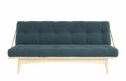 Klappcouch Funktionssofa FOLK mit Cord Bezug Kiefer Natur lackiert