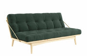 Klappcouch Funktionssofa FOLK mit Cord Bezug Kiefer Natur lackiert