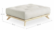 Hocker SENZA Polsterhocker passend zum Sofa SENZA DAYBED Kiefer natur