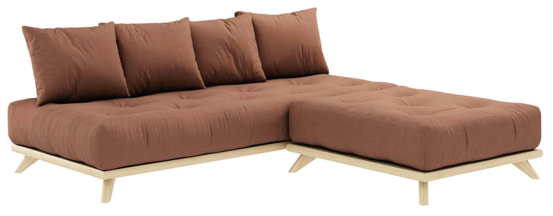Ecksofa SENZA Sofa Tagesbett mit Hocker Gestell Kiefer natur von Karup