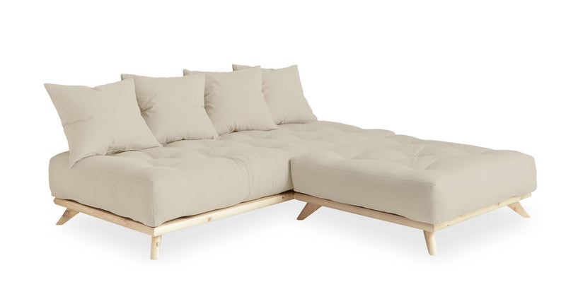 Ecksofa SENZA Sofa Tagesbett mit Hocker Gestell Kiefer natur von Karup