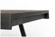 Design Esstisch SURI BLACK 160 x 78 cm Platte recycled Teak