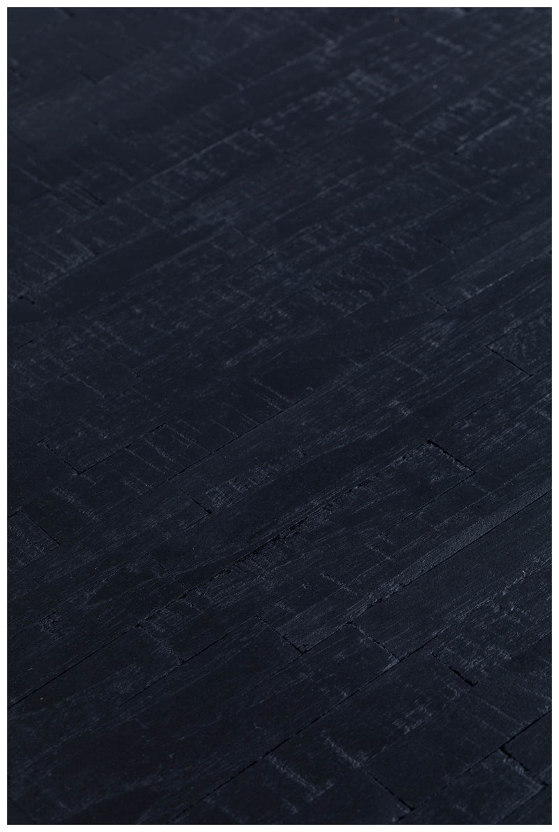 Design Esstisch SURI BLACK 160 x 78 cm Platte recycled Teak