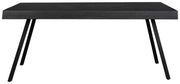 Design Esstisch SURI BLACK 200 x 90 cm Platte recycled Teak