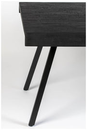 Design Esstisch SURI BLACK 200 x 90 cm Platte recycled Teak