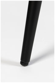 Esstisch MO BLACK 110 cm mit runder Platte aus recycled Teak
