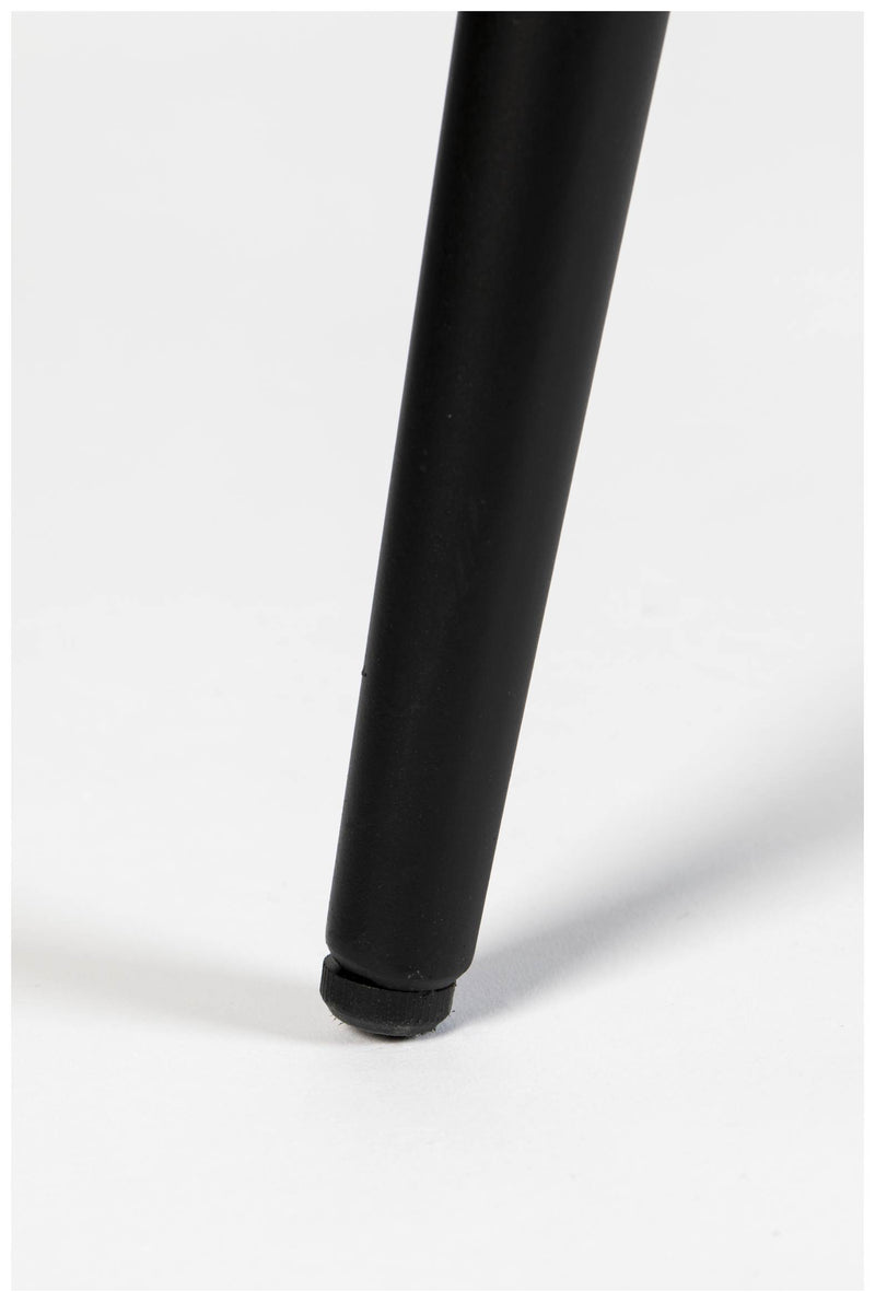 Esstisch MO BLACK 110 cm mit runder Platte aus recycled Teak