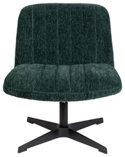 Lounge Sessel BELMOND Cordstoff Grün drehbar