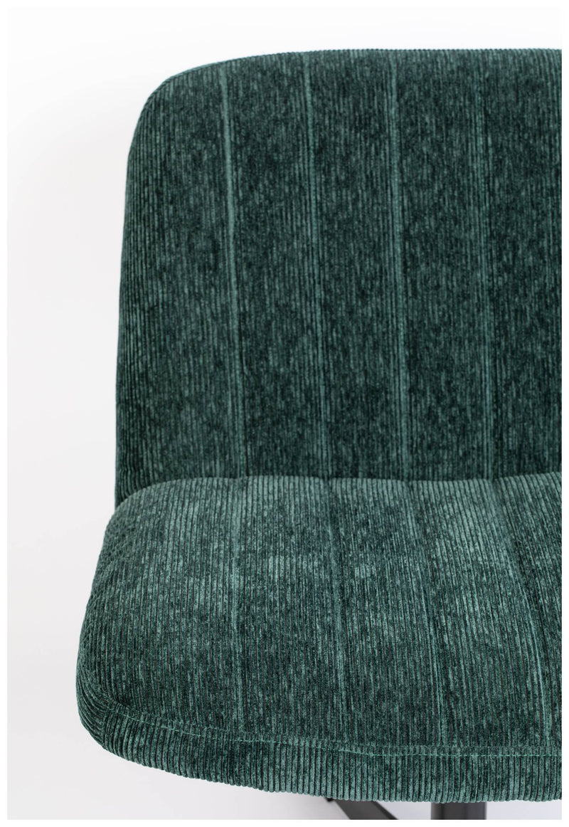 Lounge Sessel BELMOND Cordstoff Grün drehbar