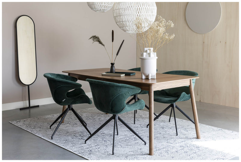 Esstisch GLIMPS von ZUIVER 180 x 90 ausziehbar Walnuss furniert