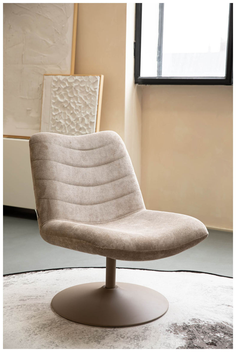 Zuiver Lounge Sessel BUBBA Beige drehbar