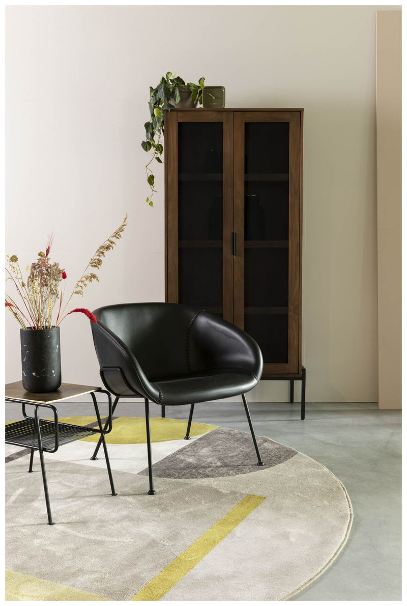 Teppich HILTON Grau Gelb von ZUIVER rund Ø 240 cm