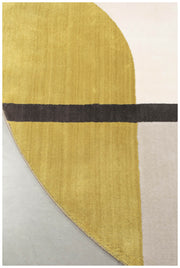 Teppich HILTON Grau Gelb von ZUIVER rund Ø 240 cm