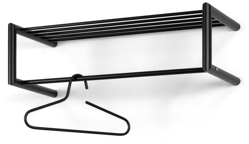 Wandgarderobe Smooth Stahlrohr Schwarz pulverbeschichtet, von Spinder